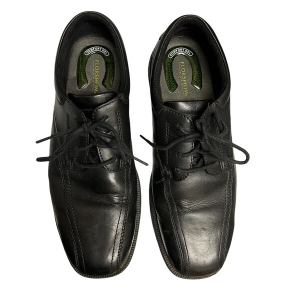 Florsheim Shoes Mens Size 10.5 D Crossover Work Soft Toe Black Leather - Picture 2 of 8